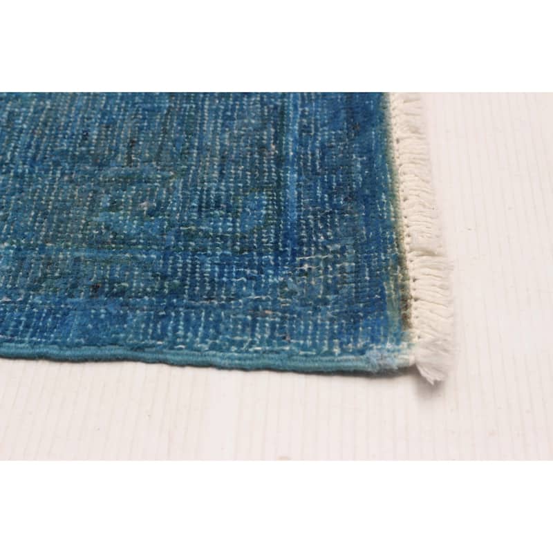 ECARPETGALLERY Hand-knotted Vibrance Blue Wool Rug - 9'0 x 11'10