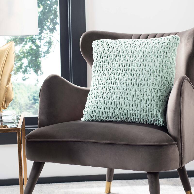 SAFAVIEH Lensa Decorative Throw Pillow - 18" W x 18" L - Mint Green