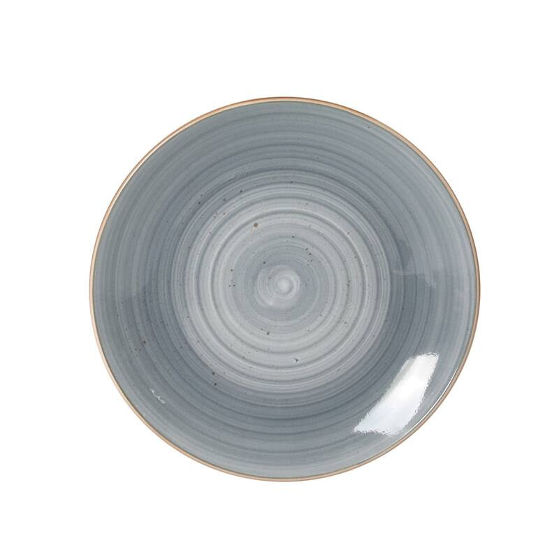 Gibson Home Stonebury 16 Piece Plates and Bowls - Handpainted Stoneware Dinnerware Set - Service for 4