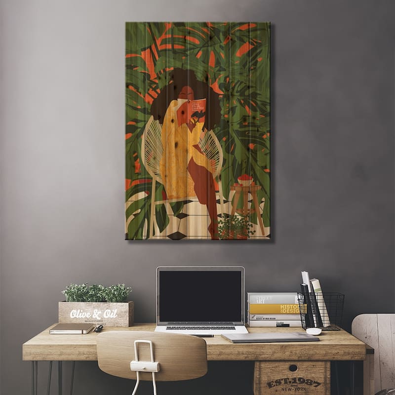 Siesta Print On Wood by Mezay Ugbo - Multi-Color