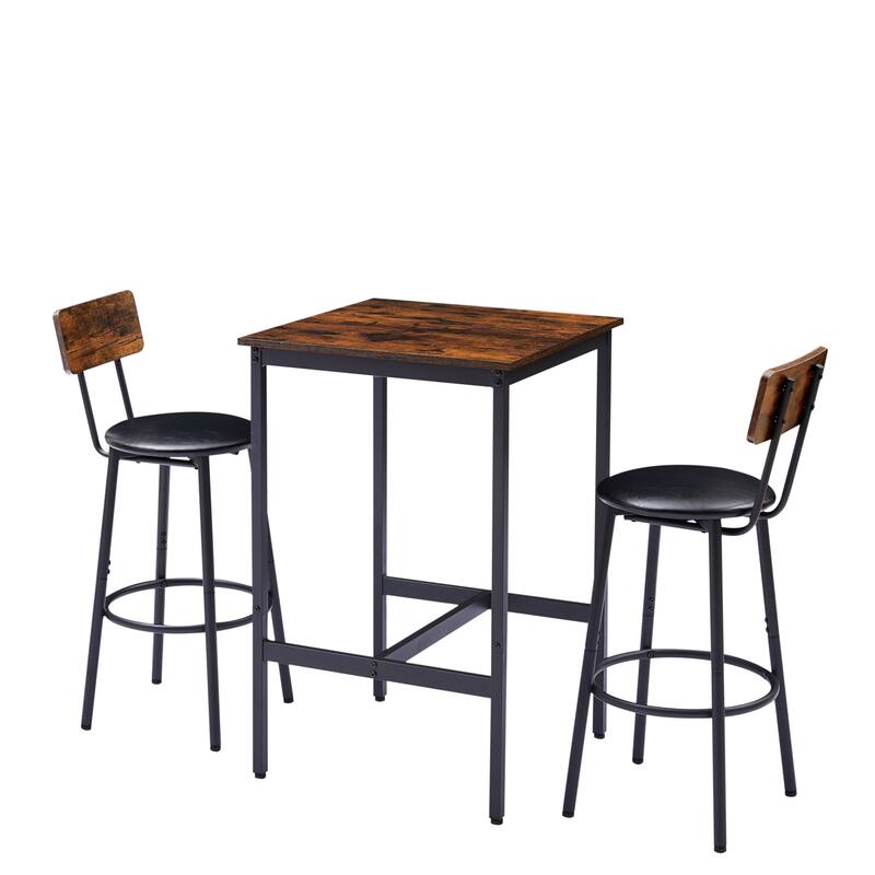 Bar Table Set with 2 Bar stools