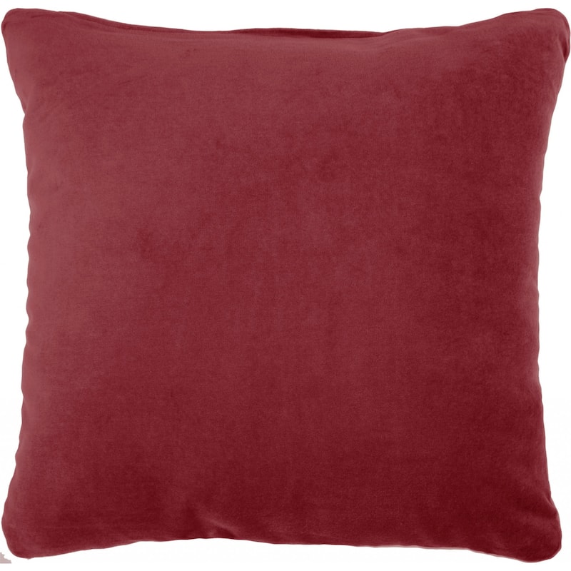 16" Pink Velvet Throw Pillow - Red