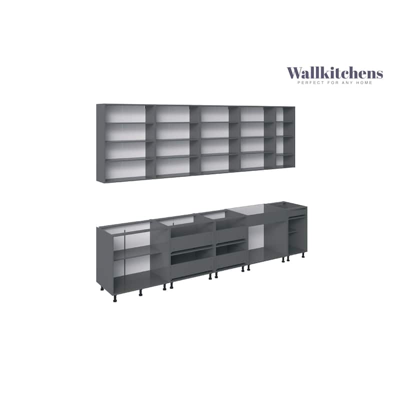 Kitchen Elite Epicure Collection White Matte Color Base Size 11Ft Wide - 138x24