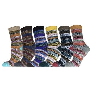 Link to Women's 6 Pairs Socks Size 6-9 Wool Blend Warm Winter Crew Women Socks - 6 Pairs mix Similar Items in Slippers, Socks & Hosiery