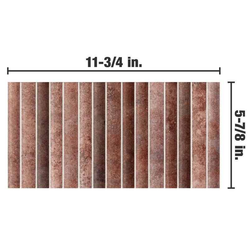 Merola Tile Rubik Garnet 5-7/8" x 11-3/4" Ceramic Wall Tile