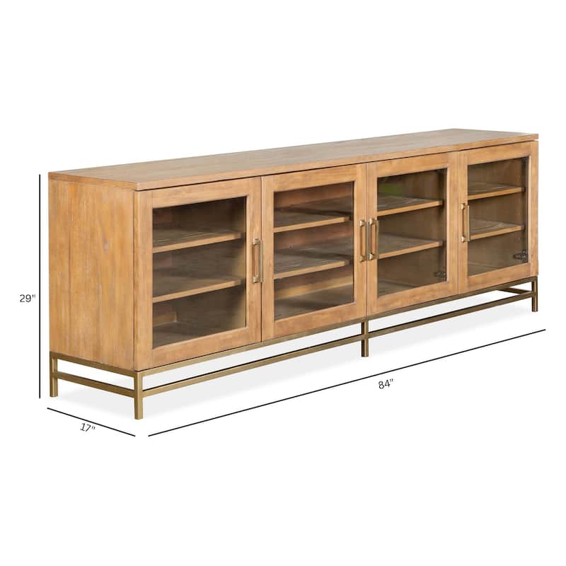 Magnussen Home Lindon Belgian Wheat Large Console - 84"W x 17"D x 29"H