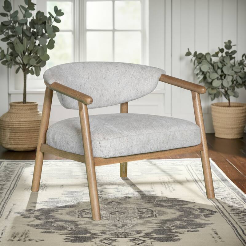 Autumn Mid-Century Modern Accent Chair - Pebbled Vanilla