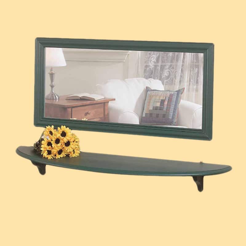 Renovators Supply Bathroom Shelves 43-3/4" Wide Bayberry Green Pine Bathroom Shelf