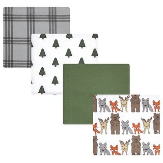Hudson Baby Infant Boy Cotton Flannel Receiving Blankets, Wild Forest, One Size - Wild Forest - One Size