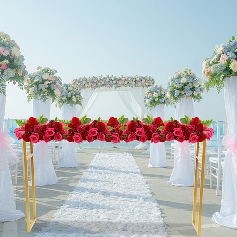 Gold Metal Wedding Decoration Frame Backdrops Stand