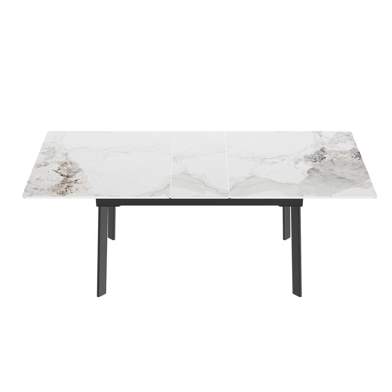 Sintered Stone Top Extendable Table and Chairs Dining Set