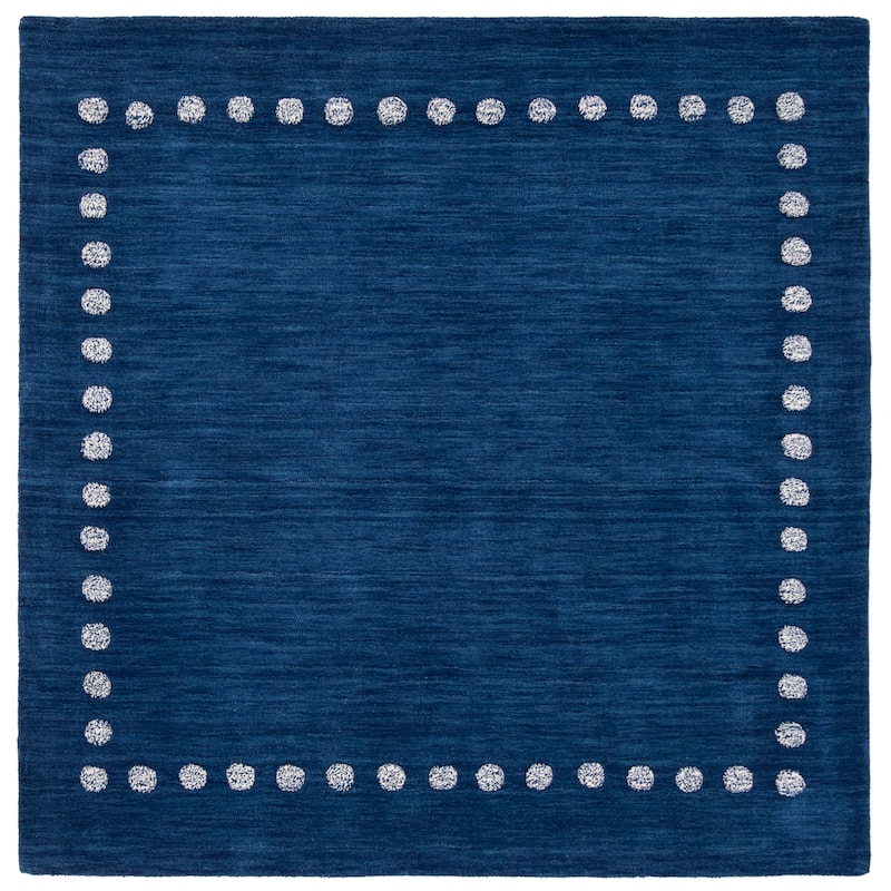 SAFAVIEH Handmade Kids Armanda Wool Rug - Navy - 5'  x  5' - Square