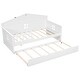 preview thumbnail 4 of 34, Charming House-shaped Design Wooden Daybed with Fence, Trundle and Smart Sensor Lights, Twin size