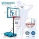 preview thumbnail 5 of 4, 3.8-4.4 FT Adjustable Poolside Basketball Hoop BasketballGoal System