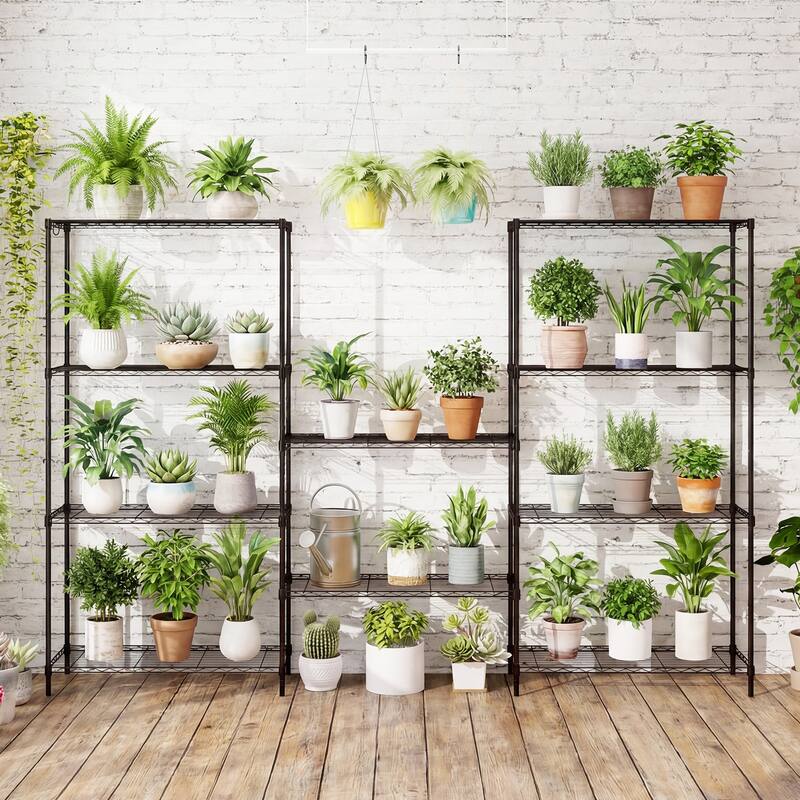 Gymax 5-Tier Metal Storage Shelving Unit w/V-Shaped Wire Rack for Home