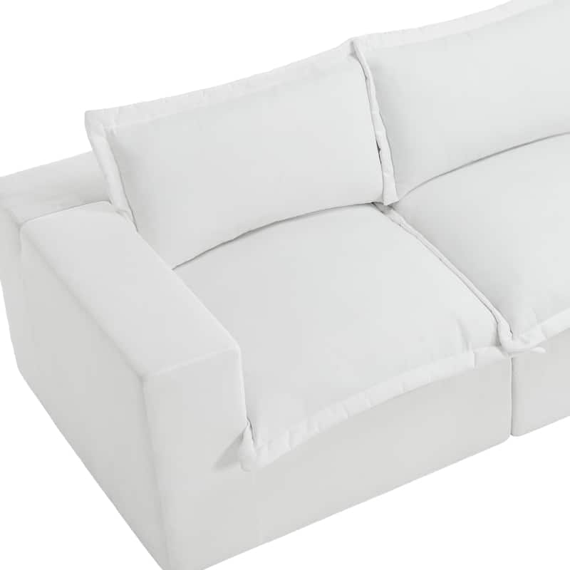 No Assembly Chenille Modular Sectional Sofa Comfy Cloud Couch