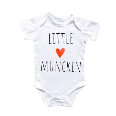 Little Munchkin Heart - Baby Boy Girl Clothes Infant Bodysuit Funny Cute Newborn
