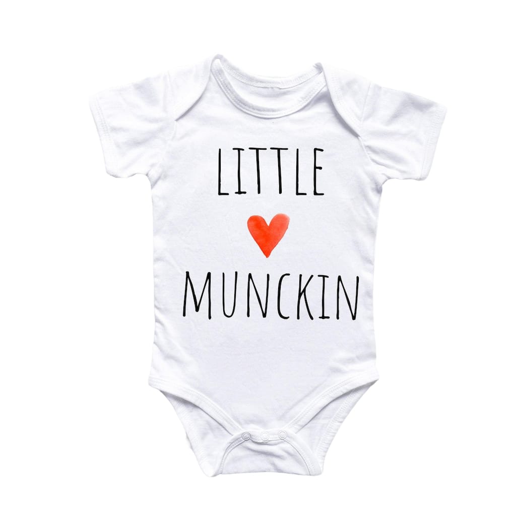 Little Munchkin Heart - Baby Boy Girl Clothes Infant Bodysuit Funny Cute Newborn