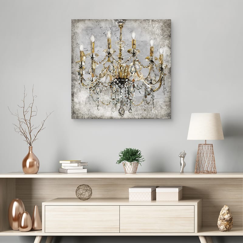 Crystal Luxe I Gold by Studio Arts Canvas Art Print