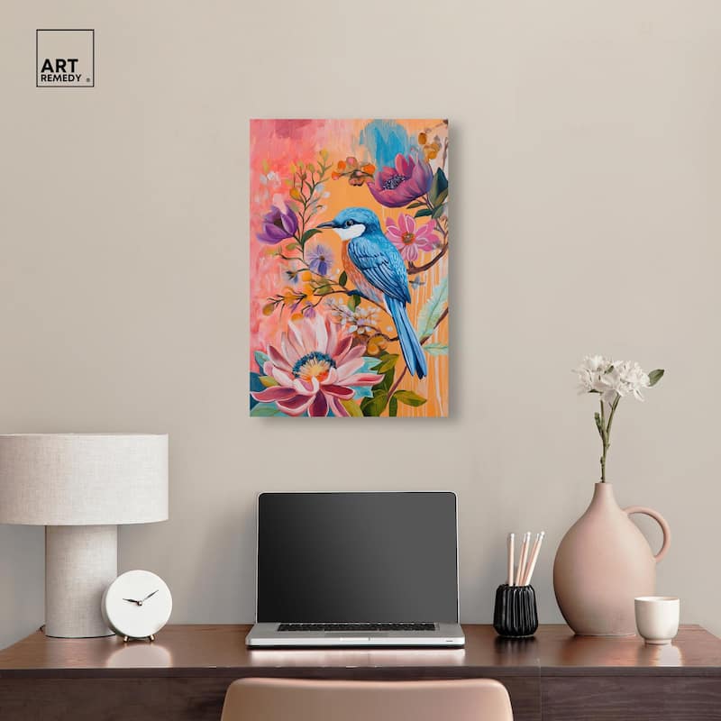 Spring Bird Canvas by Art Remedy, Gallery Wrapped