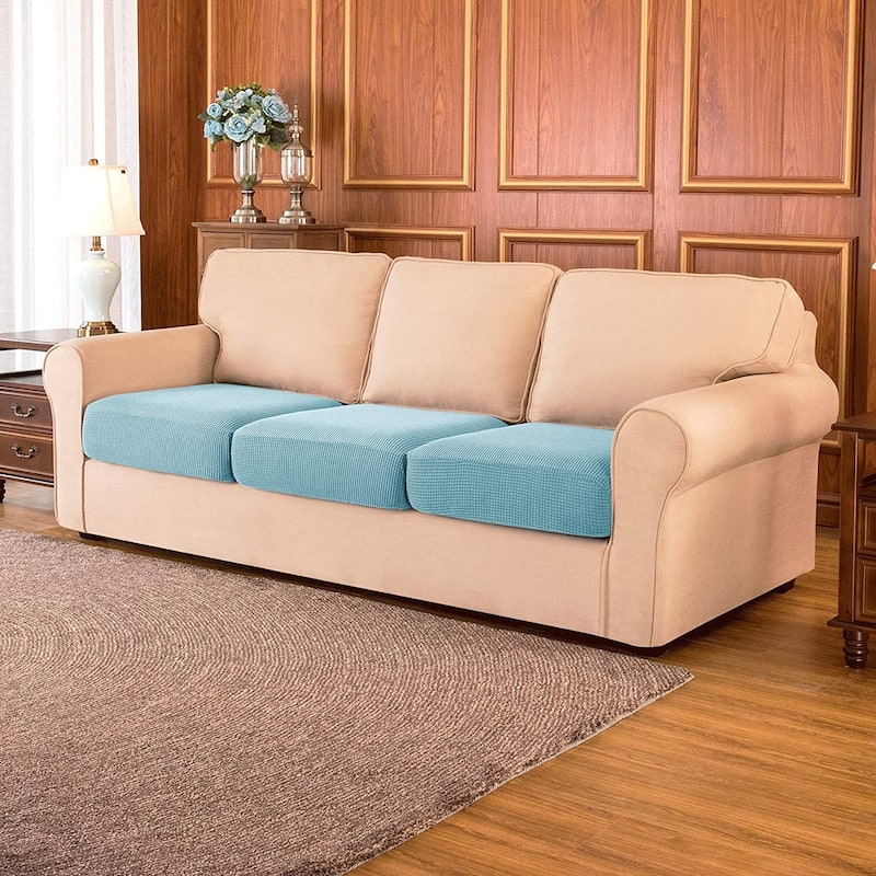 Subrtex 3-Piece Stretch Separate Sofa Cushion Cover Elastic Slipcover
