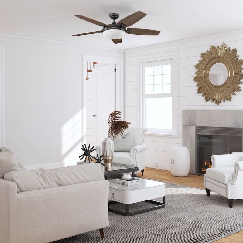 48" Honeywell Carmel Ceiling Fan with Integrated Light and Remote