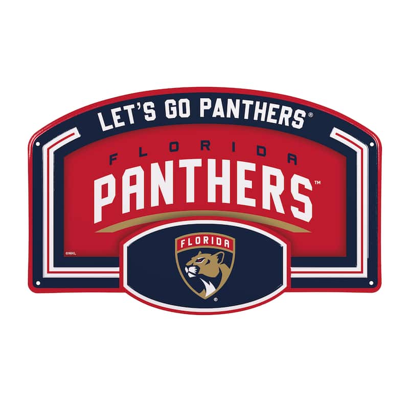 Florida Panthers Embossed Steel Wall Sign, 11" x 17"