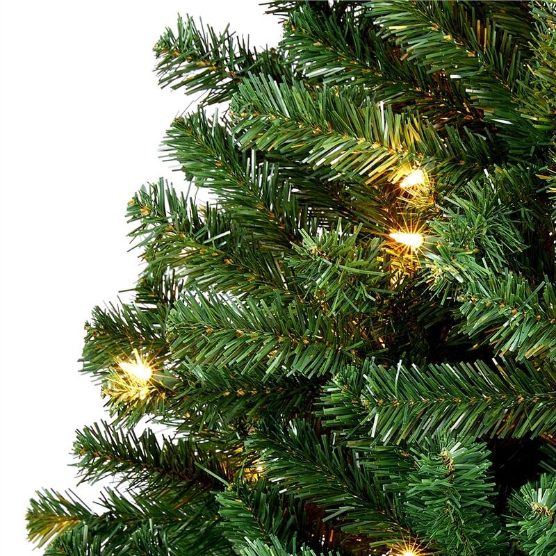 Yaheetech Pre-lit Spruce Artificial Hinged Holiday Christmas Pine Tree