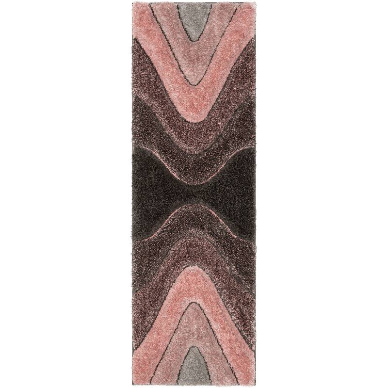 Well Woven San Francisco Luz Geometric Modern Carved Shag Area Rug