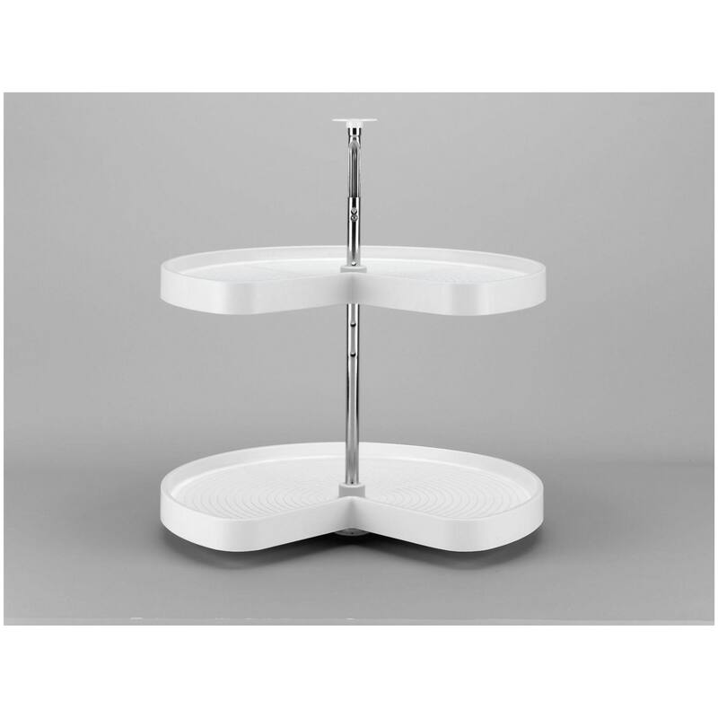 Rev-A-Shelf Lazy Daisy Polymer 28 Inch Pie Cut 2 Shelf Lazy Susan Set