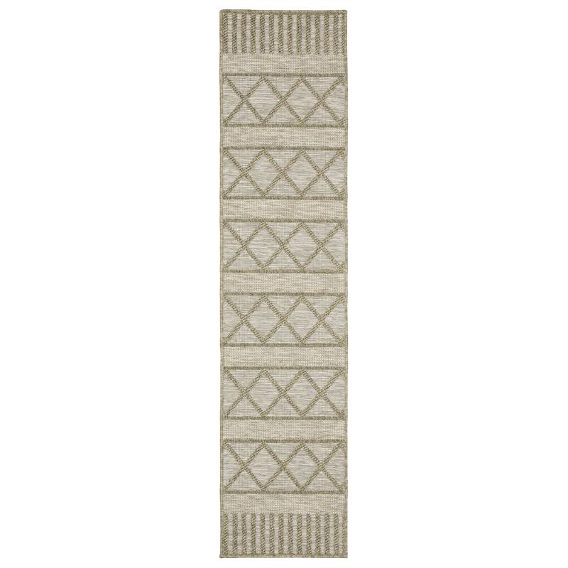 Vista Home Tangelo Textured Diamonds Tan/Brown Ultimate Performance Area Rug-