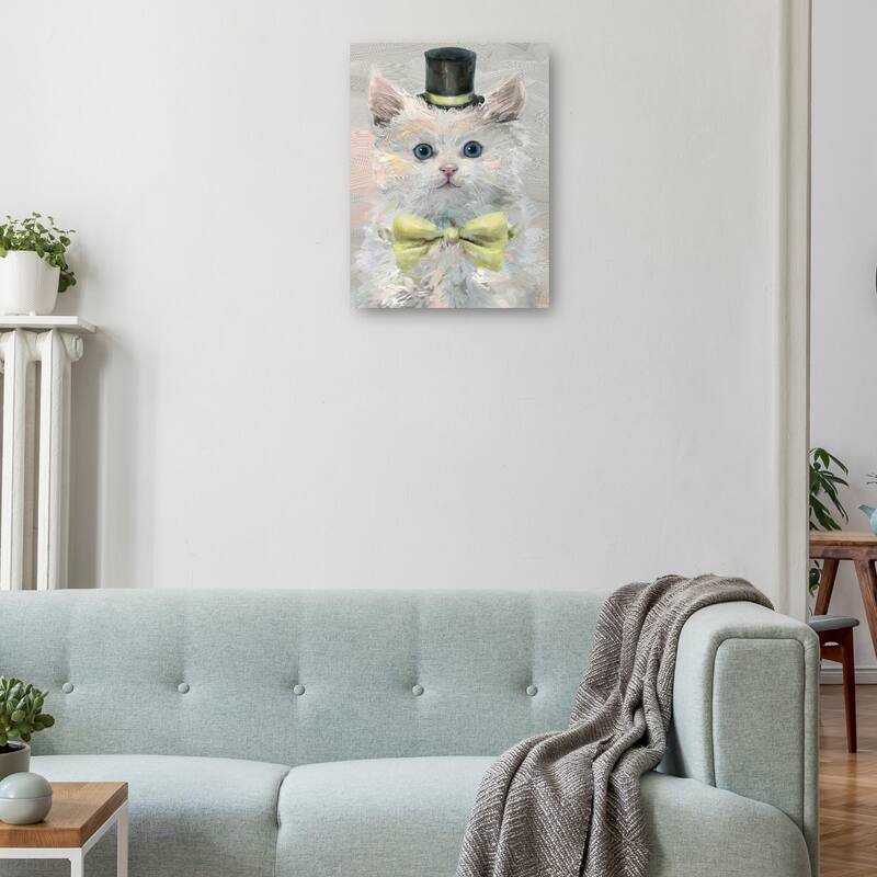 Top Hat Cats III By Studio Arts Canvas Art Print