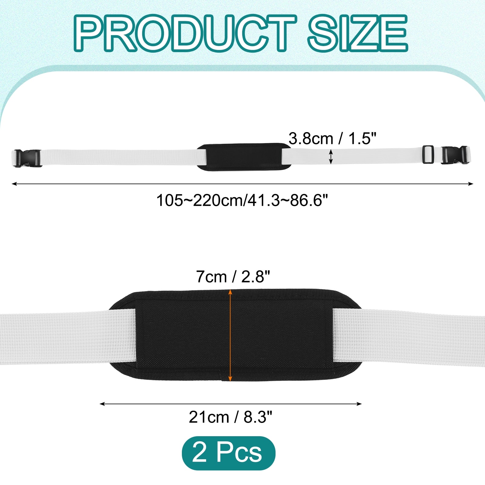 Adjustable Beach Chair Carry Straps, Heavy Duty Replacement Universal Shoulder Straps for Folding