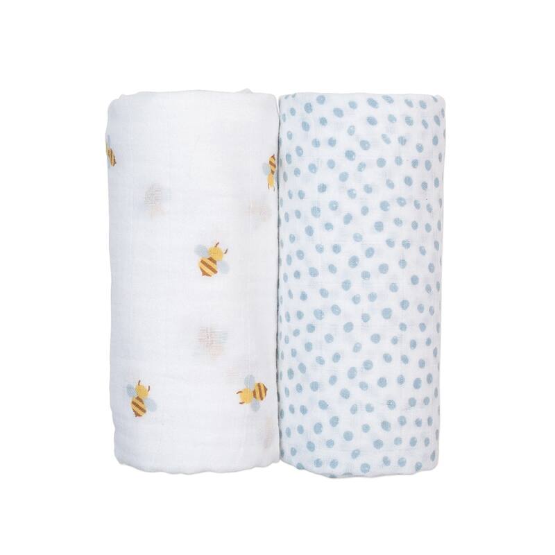 lulujo 2 PK Muslin Swaddling Blankets