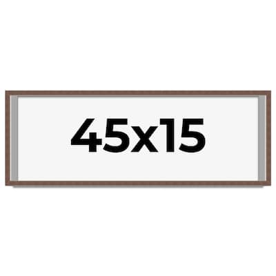 45x15 Shadow Box Frame Brown | 1.125 inches Deep Real Wood Rustic