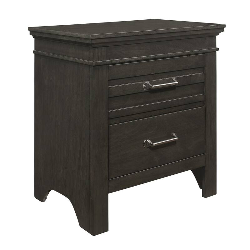 Transitional Bedroom 1pc Nightstand of Center Glides Drawers Bed Side Table Wooden Furniture