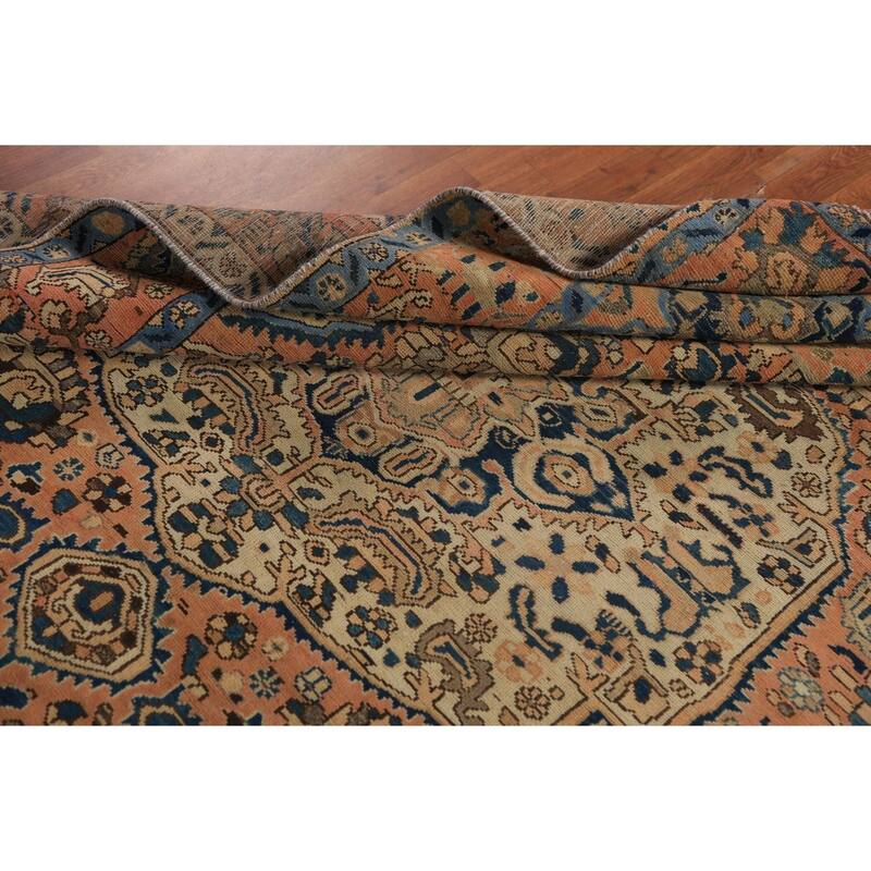 Orange Bakhtiari Persian Area Rug Hand-Knotted Wool Carpet - 6'8"x 9'9"