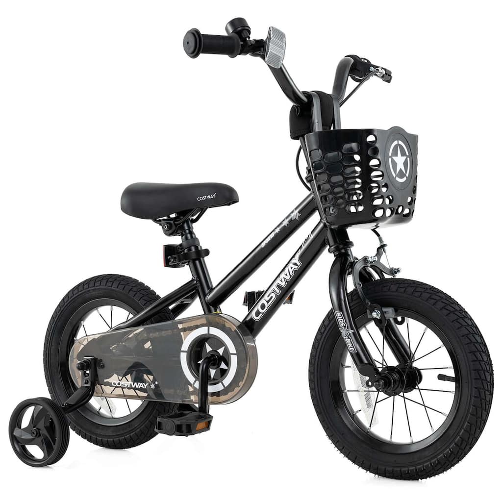 Costway 12"/14"/16"/18" Kid’s Bike with Training Wheels Adjustable - See Details