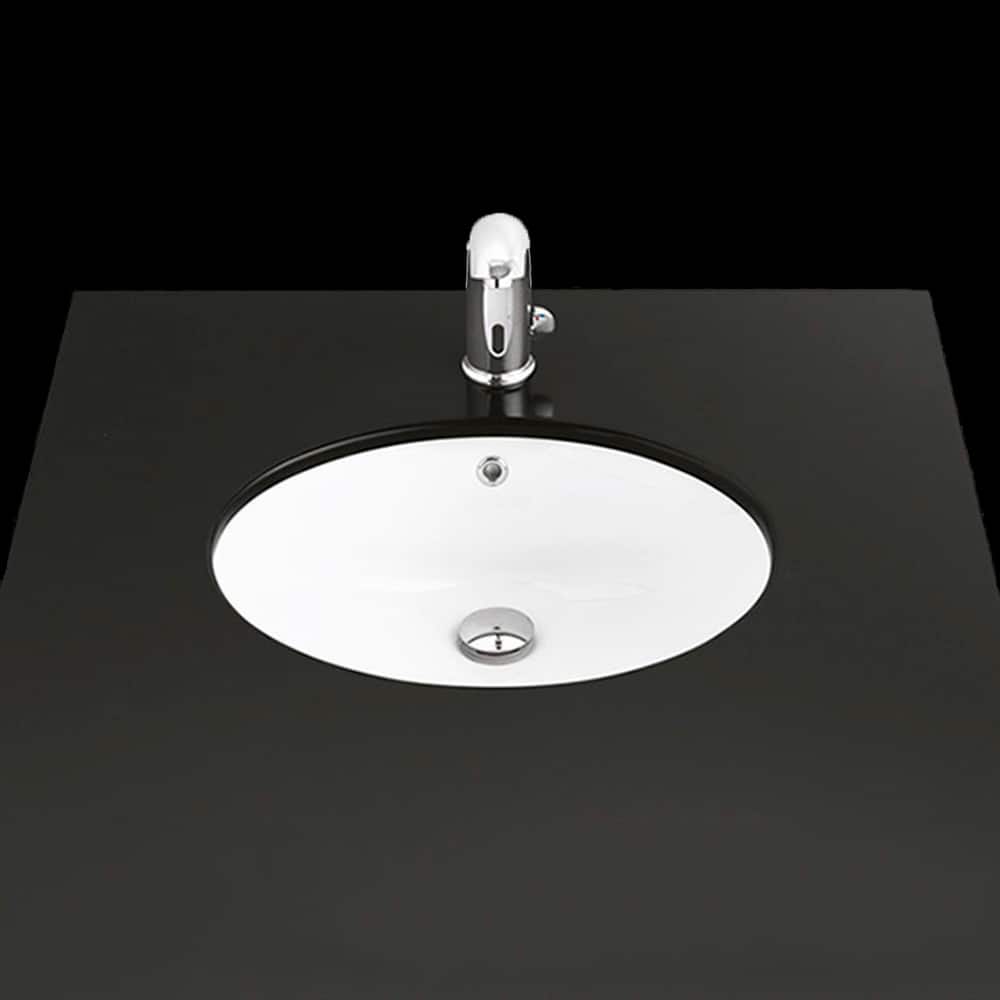 WS Bath Collections Under 22" Round Ceramic Undermount Bathroom Sink