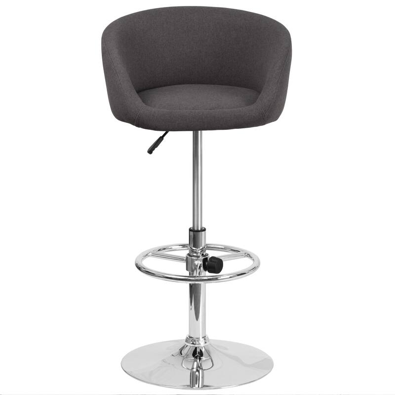 Contemporary Adjustable Height Barstool - 21"W x 18.5"D x 32.5" - 41"H