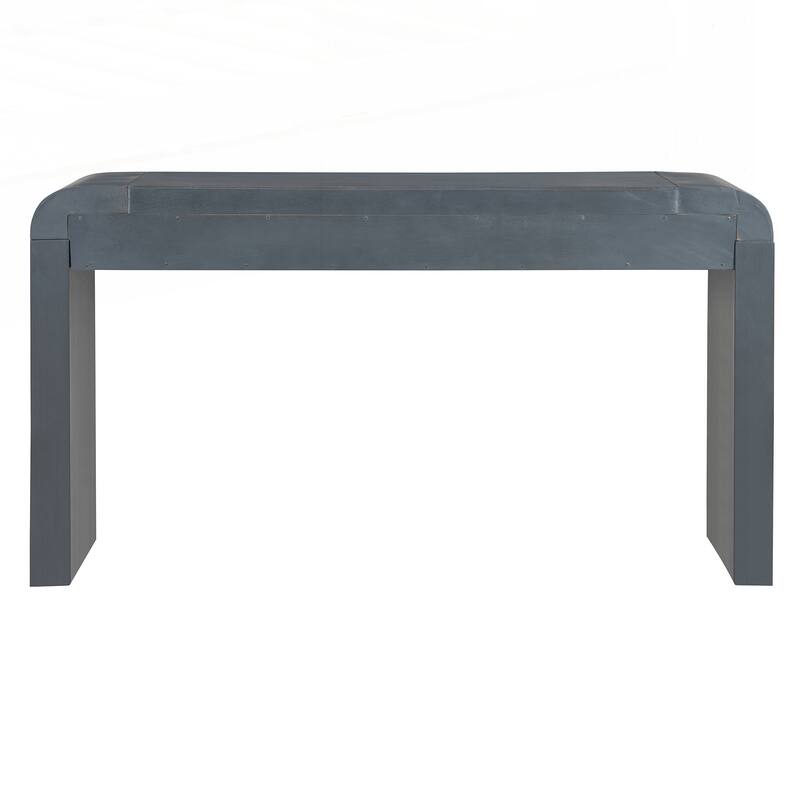 Rustic Console Table with Fluted Drawer Front