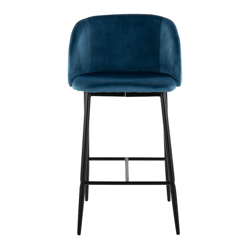 Silver Orchid Harding Velvet Counter Stool (Set of 2)