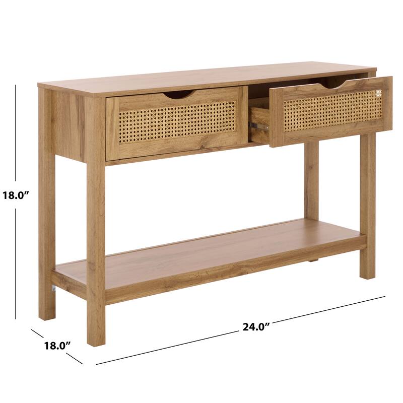 SAFAVIEH Home Seeley 2-Drawer Console Table - 47"W x 14"D x 32"H