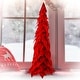 preview thumbnail 1 of 2, 27" Velvet Poinsettia Leaf Cone Tree