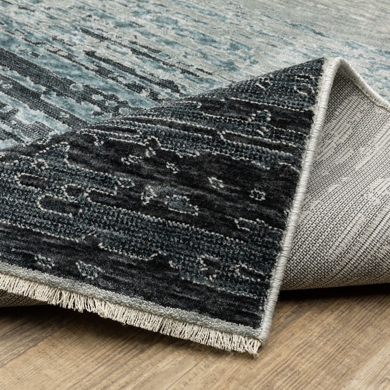 Style Haven Estella Distressed Ombre Blue/ Beige Area Rug
