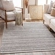 preview thumbnail 1 of 9, Livabliss Peggie Moroccan Chevron Cotton Area Rug Black - 5' 3" x 7' 3"