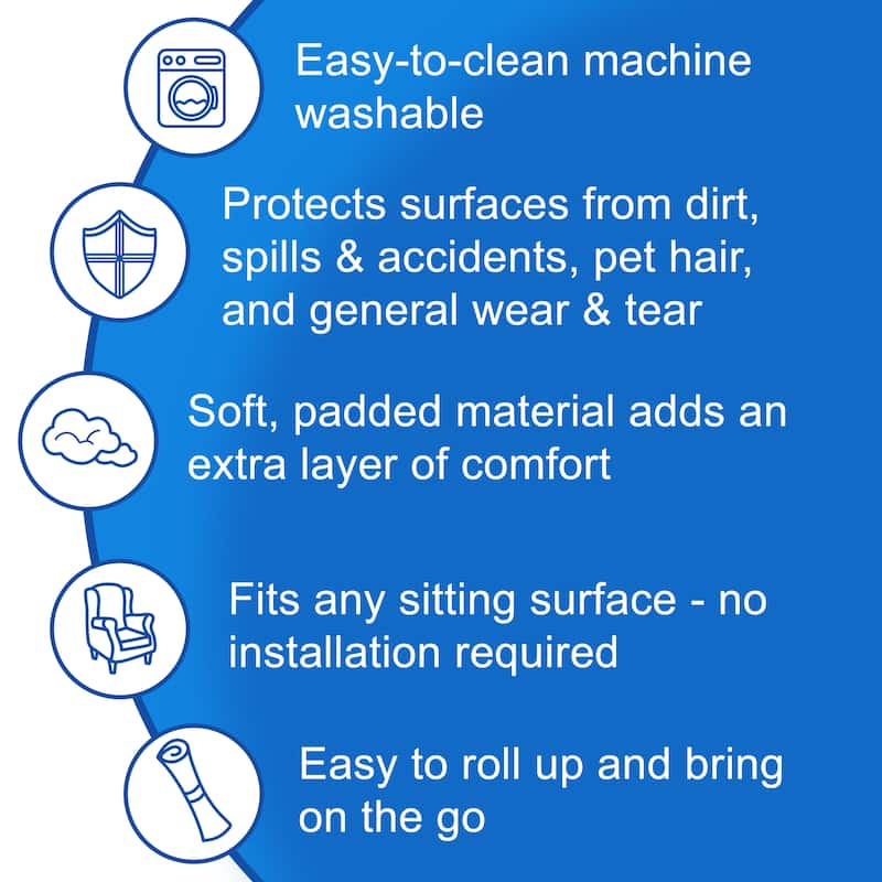 Fresh Ideas Waterproof & Washable Seat Protector 2-Pack with Antimicrobial UltraFresh - N/A