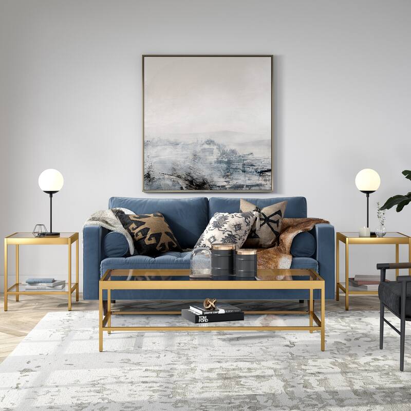 Alexis Metal and Glass Coffee Table