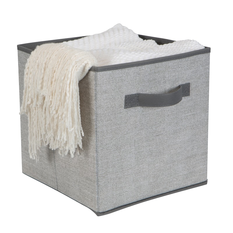 Simplify Collapsible Storage Cube in Heather Grey - 12"x 12"x 12"