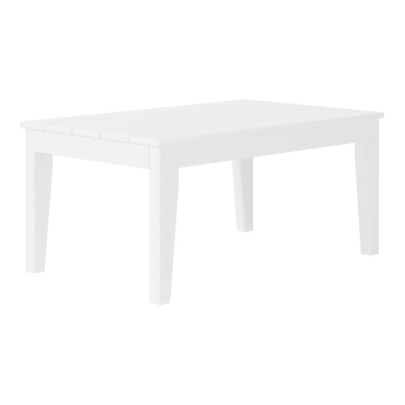 Laguna Poly 3-Piece Bench With Coffee Table